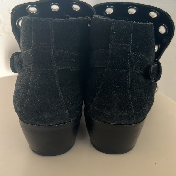Sam Edelman black suede silver studded ankle boot. Sz 8.5 - Picture 4 of 9